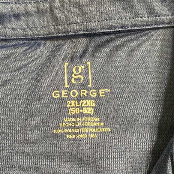 Men's Sz XXL George Blue Polo Shirt - Picture 2 of 4